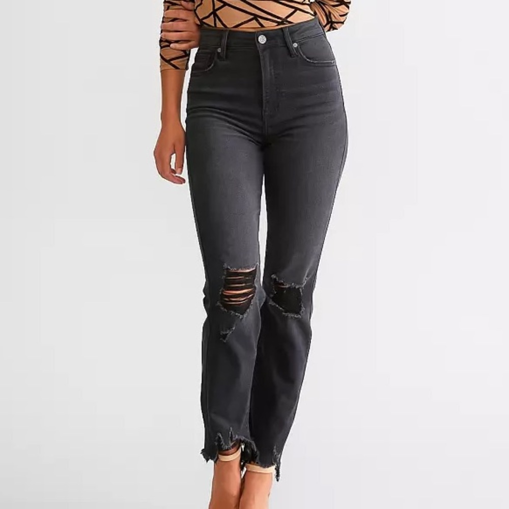 Buckle Hidden Tracey Cropped Straight Stretch Jean